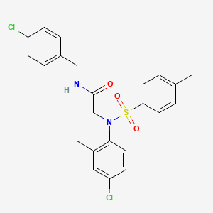 molecular formula C23H22Cl2N2O3S B3708678 N~1~-(4-chlorobenzyl)-N~2~-(4-chloro-2-methylphenyl)-N~2~-[(4-methylphenyl)sulfonyl]glycinamide 