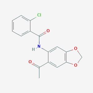 N-(6-acetyl-1,3-benzodioxol-5-yl)-2-chlorobenzamide