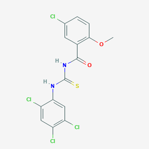 molecular formula C15H10Cl4N2O2S B3708681 5-chloro-2-methoxy-N-[(2,4,5-trichlorophenyl)carbamothioyl]benzamide 