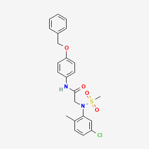 N~1~-[4-(benzyloxy)phenyl]-N~2~-(5-chloro-2-methylphenyl)-N~2~-(methylsulfonyl)glycinamide