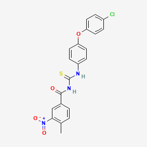 N-({[4-(4-chlorophenoxy)phenyl]amino}carbonothioyl)-4-methyl-3-nitrobenzamide