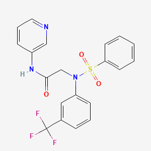 N~2~-(phenylsulfonyl)-N~1~-3-pyridinyl-N~2~-[3-(trifluoromethyl)phenyl]glycinamide