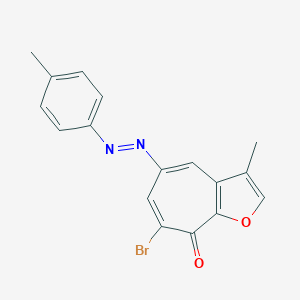 7-Bromo-3-methyl-5-(4-methylphenylazo)-8H-cyclohepta[b]furan-8-one