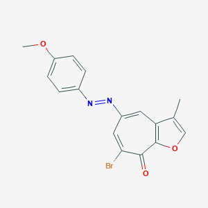 7-bromo-5-[(4-methoxyphenyl)diazenyl]-3-methyl-8H-cyclohepta[b]furan-8-one