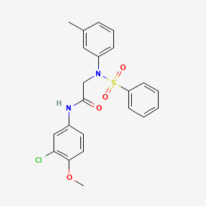 N~1~-(3-chloro-4-methoxyphenyl)-N~2~-(3-methylphenyl)-N~2~-(phenylsulfonyl)glycinamide