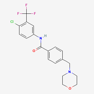 N-[4-chloro-3-(trifluoromethyl)phenyl]-4-(4-morpholinylmethyl)benzamide