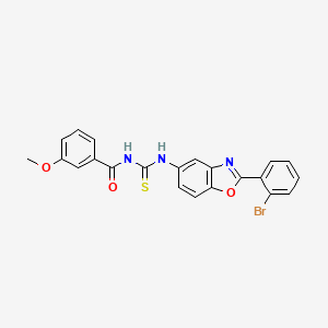 N-({[2-(2-bromophenyl)-1,3-benzoxazol-5-yl]amino}carbonothioyl)-3-methoxybenzamide