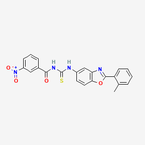 N-{[2-(2-methylphenyl)-1,3-benzoxazol-5-yl]carbamothioyl}-3-nitrobenzamide