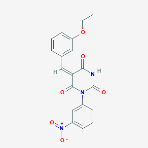 5-(3-ethoxybenzylidene)-1-(3-nitrophenyl)-2,4,6(1H,3H,5H)-pyrimidinetrione