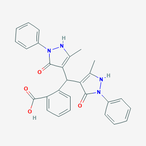 2-[bis(5-methyl-3-oxo-2-phenyl-2,3-dihydro-1H-pyrazol-4-yl)methyl]benzoic acid