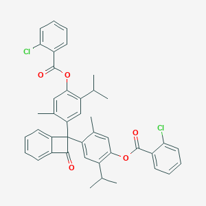 [4-[7-[4-(2-Chlorobenzoyl)oxy-2-methyl-5-propan-2-ylphenyl]-8-oxo-7-bicyclo[4.2.0]octa-1,3,5-trienyl]-5-methyl-2-propan-2-ylphenyl] 2-chlorobenzoate