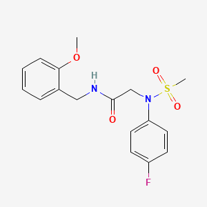 2-(4-fluoro-N-methylsulfonylanilino)-N-[(2-methoxyphenyl)methyl]acetamide