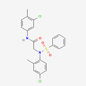 N~1~-(3-chloro-4-methylphenyl)-N~2~-(4-chloro-2-methylphenyl)-N~2~-(phenylsulfonyl)glycinamide