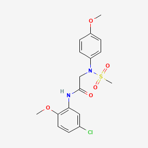 molecular formula C17H19ClN2O5S B3708825 N~1~-(5-chloro-2-methoxyphenyl)-N~2~-(4-methoxyphenyl)-N~2~-(methylsulfonyl)glycinamide 