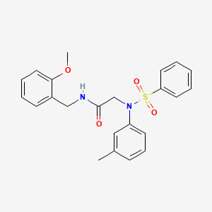 molecular formula C23H24N2O4S B3708829 N~1~-(2-methoxybenzyl)-N~2~-(3-methylphenyl)-N~2~-(phenylsulfonyl)glycinamide 