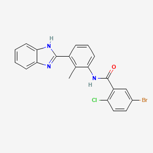 N-[3-(1H-benzimidazol-2-yl)-2-methylphenyl]-5-bromo-2-chlorobenzamide