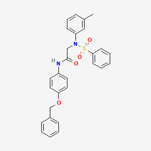 N~1~-[4-(benzyloxy)phenyl]-N~2~-(3-methylphenyl)-N~2~-(phenylsulfonyl)glycinamide