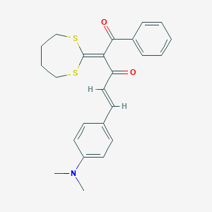 5-[4-(Dimethylamino)phenyl]-2-(1,3-dithiepan-2-ylidene)-1-phenyl-4-pentene-1,3-dione