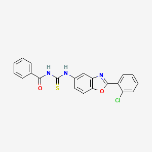 molecular formula C21H14ClN3O2S B3708841 N-({[2-(2-chlorophenyl)-1,3-benzoxazol-5-yl]amino}carbonothioyl)benzamide 