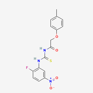 N-[(2-fluoro-5-nitrophenyl)carbamothioyl]-2-(4-methylphenoxy)acetamide