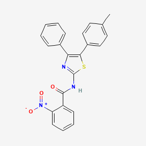 molecular formula C23H17N3O3S B3708872 N-[5-(4-methylphenyl)-4-phenyl-1,3-thiazol-2-yl]-2-nitrobenzamide 