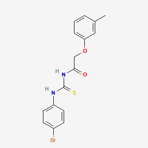 molecular formula C16H15BrN2O2S B3708885 N-[(4-bromophenyl)carbamothioyl]-2-(3-methylphenoxy)acetamide 