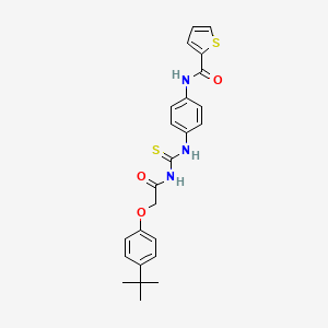 N-[4-({[(4-tert-butylphenoxy)acetyl]carbamothioyl}amino)phenyl]thiophene-2-carboxamide