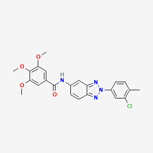 molecular formula C23H21ClN4O4 B3708901 N-[2-(3-chloro-4-methylphenyl)-2H-1,2,3-benzotriazol-5-yl]-3,4,5-trimethoxybenzamide 