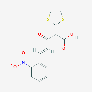 2-(1,3-Dithiolan-2-ylidene)-5-{2-nitrophenyl}-3-oxo-4-pentenoic acid