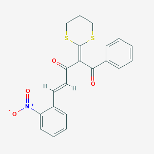 2-(1,3-Dithian-2-ylidene)-5-{2-nitrophenyl}-1-phenyl-4-pentene-1,3-dione