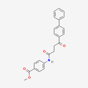 molecular formula C24H21NO4 B3708923 Methyl 4-[[4-oxo-4-(4-phenylphenyl)butanoyl]amino]benzoate 