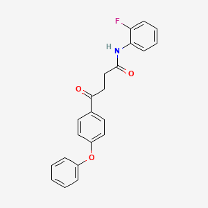 molecular formula C22H18FNO3 B3708929 N-(2-fluorophenyl)-4-oxo-4-(4-phenoxyphenyl)butanamide 