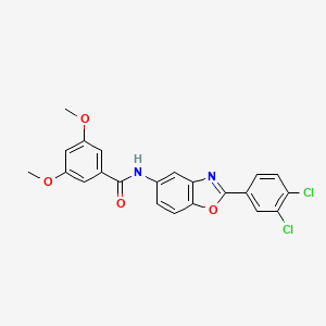 N-[2-(3,4-dichlorophenyl)-1,3-benzoxazol-5-yl]-3,5-dimethoxybenzamide