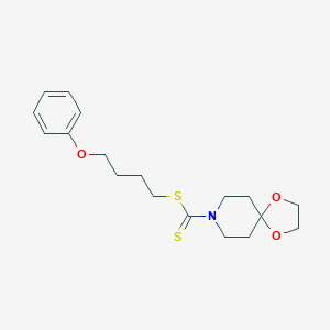 4-Phenoxybutyl 1,4-dioxa-8-azaspiro[4.5]decane-8-carbodithioate