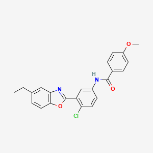 N-[4-chloro-3-(5-ethyl-1,3-benzoxazol-2-yl)phenyl]-4-methoxybenzamide