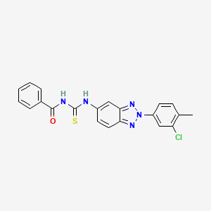 1-BENZOYL-3-[2-(3-CHLORO-4-METHYLPHENYL)-2H-1,2,3-BENZOTRIAZOL-5-YL]THIOUREA