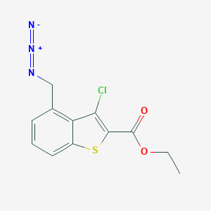 molecular formula C12H10ClN3O2S B370903 Ethyl 4-(azidomethyl)-3-chloro-1-benzothiophene-2-carboxylate 