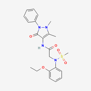 N-(1,5-Dimethyl-3-oxo-2-phenyl-2,3-dihydro-1H-pyrazol-4-YL)-2-[N-(2-ethoxyphenyl)methanesulfonamido]acetamide