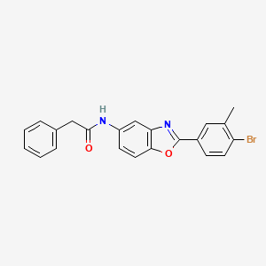 N-[2-(4-bromo-3-methylphenyl)-1,3-benzoxazol-5-yl]-2-phenylacetamide