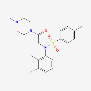 N-(3-chloro-2-methylphenyl)-4-methyl-N-[2-(4-methyl-1-piperazinyl)-2-oxoethyl]benzenesulfonamide