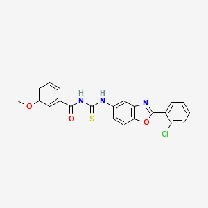 molecular formula C22H16ClN3O3S B3709096 N-({[2-(2-chlorophenyl)-1,3-benzoxazol-5-yl]amino}carbonothioyl)-3-methoxybenzamide 