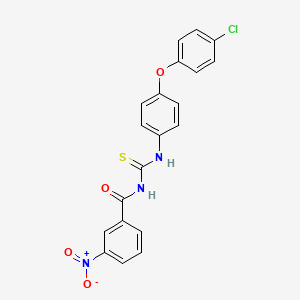 N-{[4-(4-chlorophenoxy)phenyl]carbamothioyl}-3-nitrobenzamide