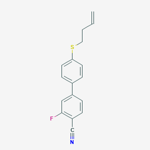 molecular formula C17H14FNS B370912 4'-(3-Butenylsulfanyl)-3-fluoro[1,1'-biphenyl]-4-carbonitrile 