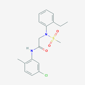 molecular formula C18H21ClN2O3S B3709120 N~1~-(5-chloro-2-methylphenyl)-N~2~-(2-ethylphenyl)-N~2~-(methylsulfonyl)glycinamide 