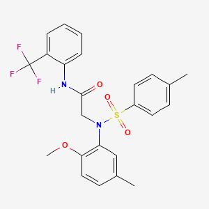 N~2~-(2-methoxy-5-methylphenyl)-N~2~-[(4-methylphenyl)sulfonyl]-N~1~-[2-(trifluoromethyl)phenyl]glycinamide