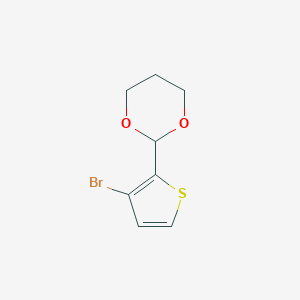 molecular formula C8H9BrO2S B370915 2-(3-Bromo-2-thienyl)-1,3-dioxane 