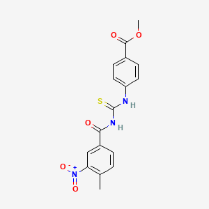 Methyl 4-({[(4-methyl-3-nitrophenyl)carbonyl]carbamothioyl}amino)benzoate