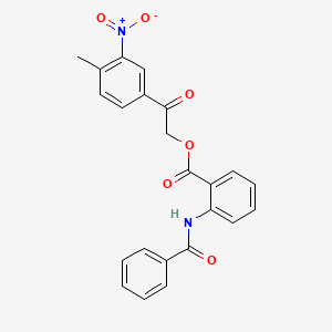 2-(4-methyl-3-nitrophenyl)-2-oxoethyl 2-(benzoylamino)benzoate