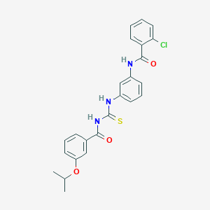 2-chloro-N-[3-({[(3-isopropoxybenzoyl)amino]carbonothioyl}amino)phenyl]benzamide