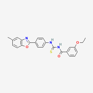 molecular formula C24H21N3O3S B3709189 3-ethoxy-N-{[4-(5-methyl-1,3-benzoxazol-2-yl)phenyl]carbamothioyl}benzamide CAS No. 6464-74-0